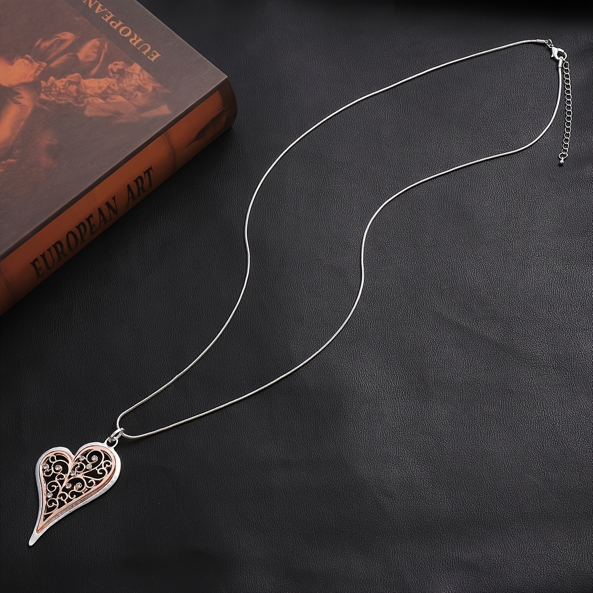 Fortune Tree Love Heart Pendant Sweater Chain
